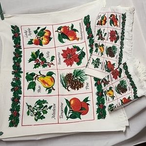 Cecil Saydah Vintage Holiday Decorative Towels Set of 3
